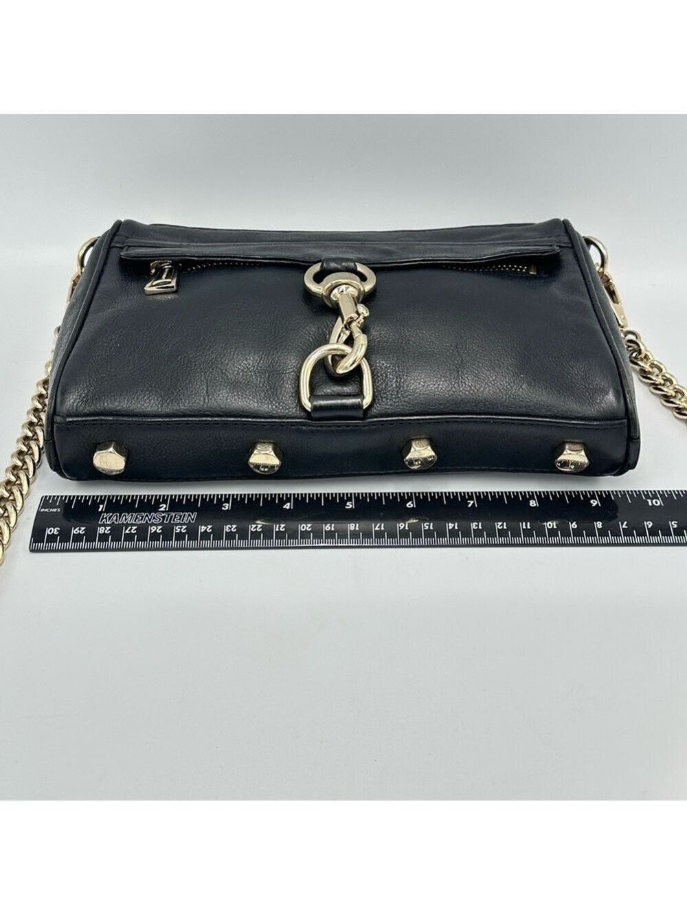 Rebecca Minkoff Mini MAC Crossbody Bag Black Leather Purse - Picture 13 of 14